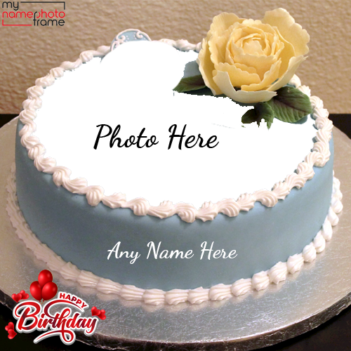 happy birthday cake with name and photo edit online | mynamephotoframe
